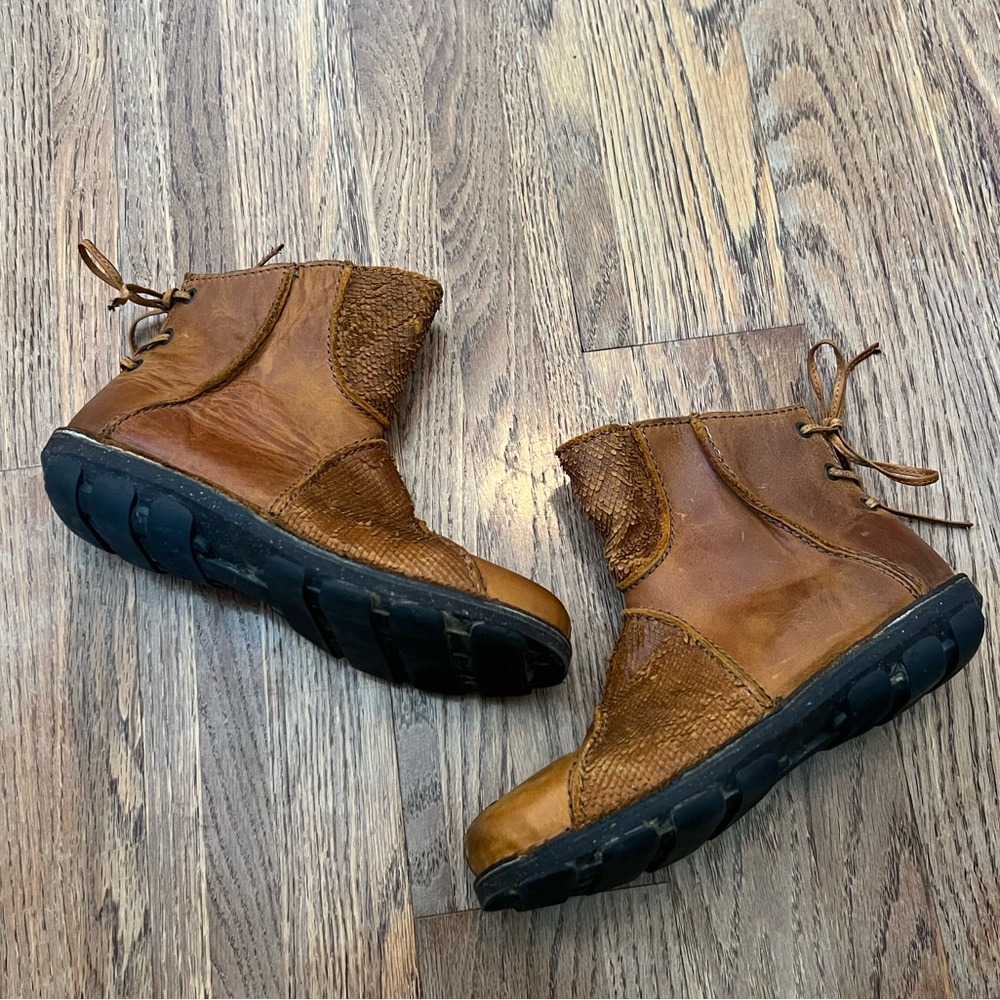 Rovers Cognac Leather Ankle Boots, 37